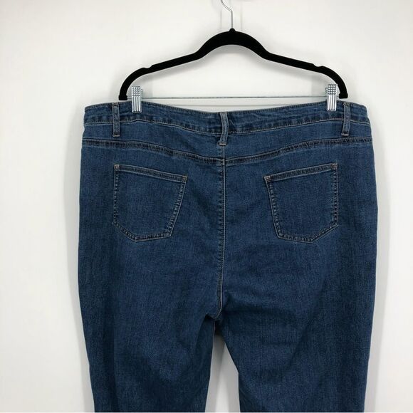 Woman Within Jeans Womens 22W Straight Leg Blue - Picture 4 of 8